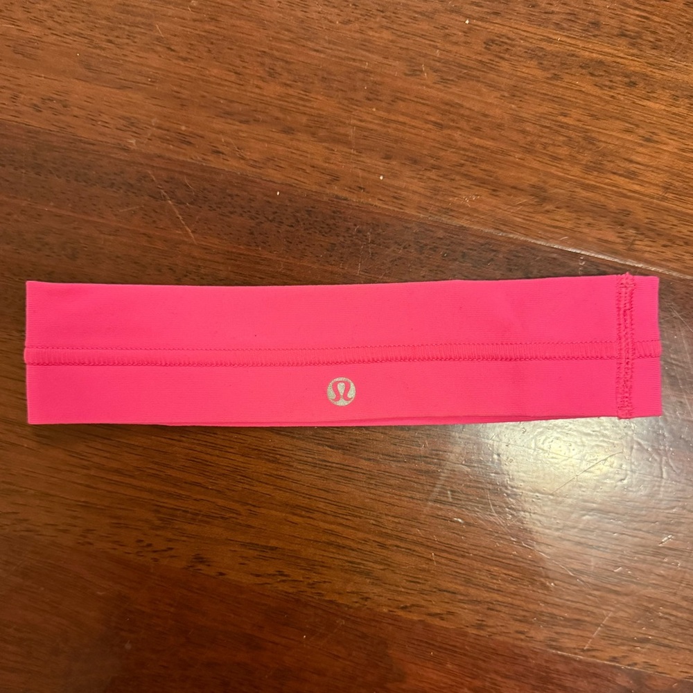 Lululemon Pink Fly Away Tamer Headband